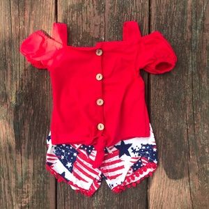 Red, White, and Blue Cold Shoulder Set